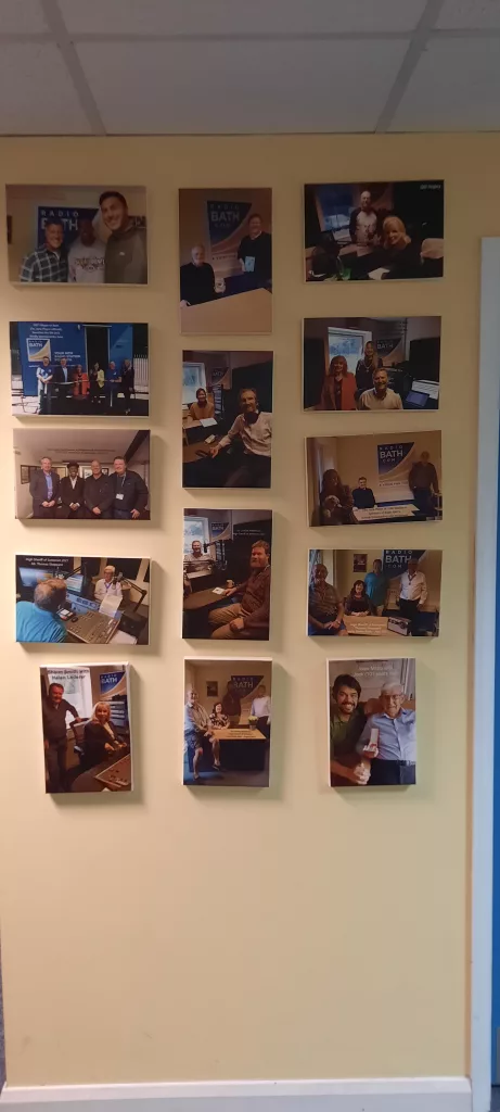 Pictures of famous people that have visited the studio