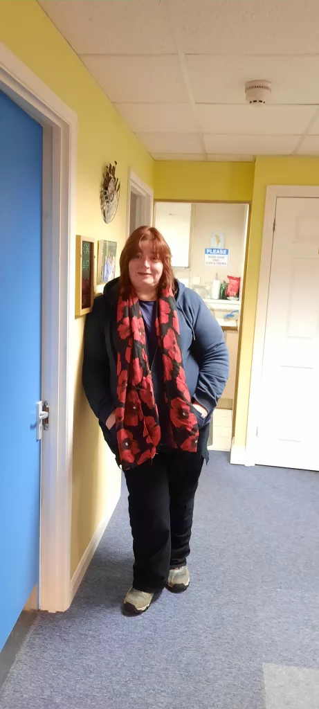 Ali posing at Radio Bath Studio